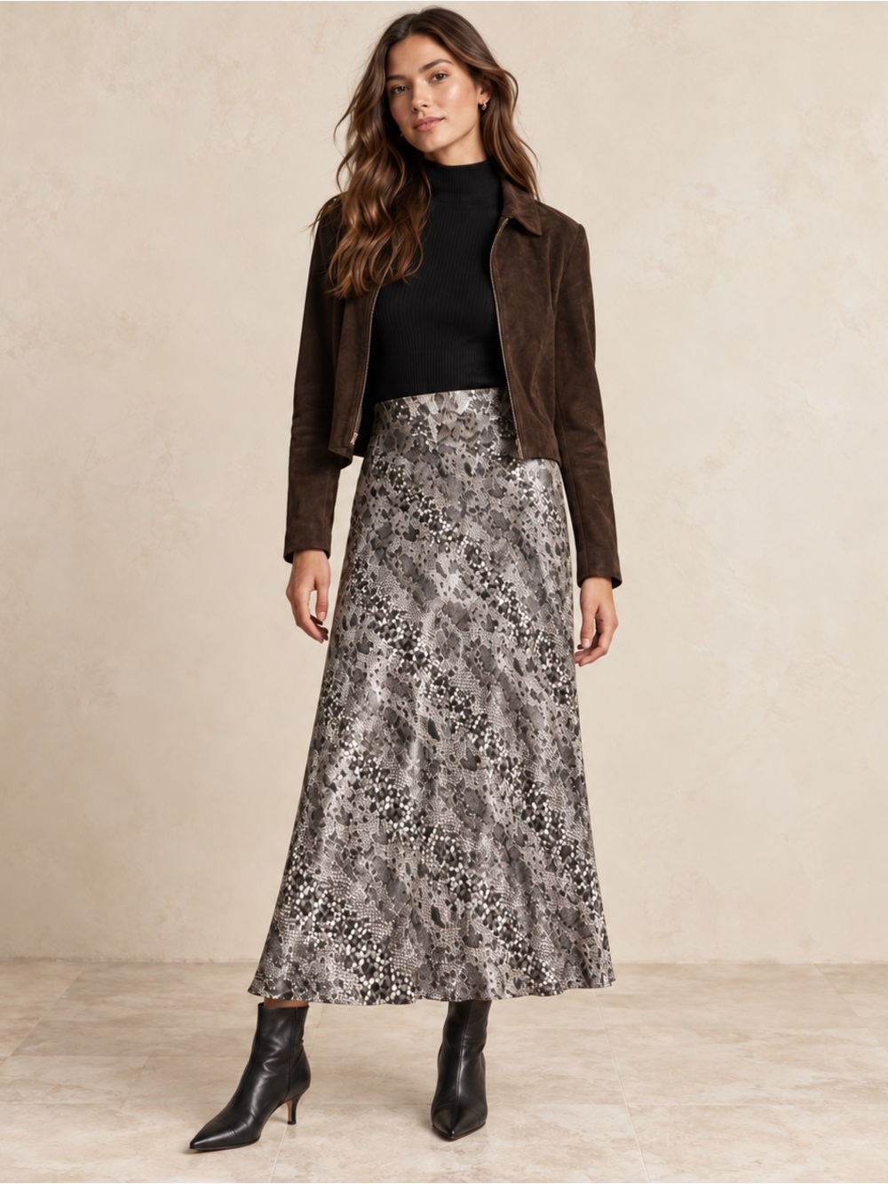 Free people snake skin skirt